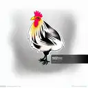 Black Chicken  tattoo design idea