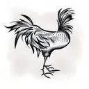 Black Chicken  tattoo design idea