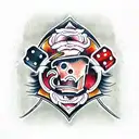 Dice tattoo design idea