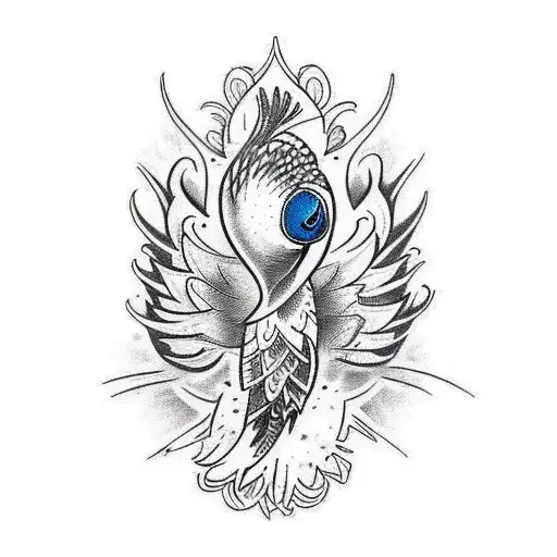 Peacock tattoo design idea