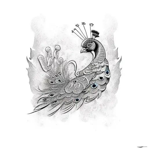 Peacock tattoo design idea