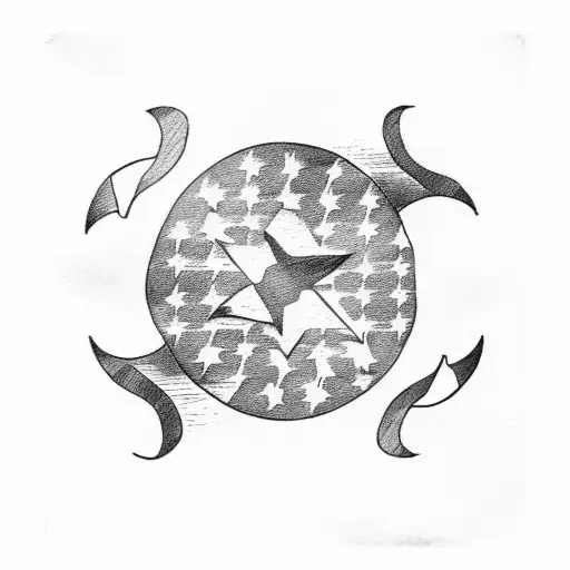 DC flag with sun tattoo design idea