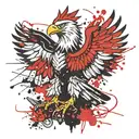 Polish Eagle perched tattoo design idea