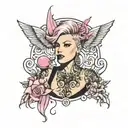 p!nk tattoo design idea