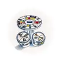 roulettes cards billiards tattoo design idea