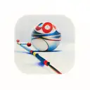 roulettes cards billiards tattoo design idea