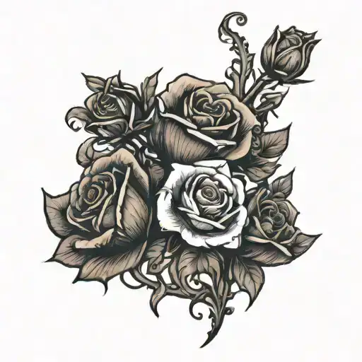 a court of Thorne and roses spine tattoo design inspired tattoo design idea