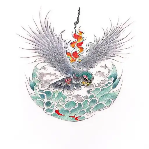 Phoenix tattoo design idea