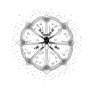 a firefly on a black background tattoo design idea