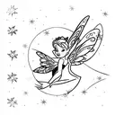 tinkerbell with constallation tattoo design idea