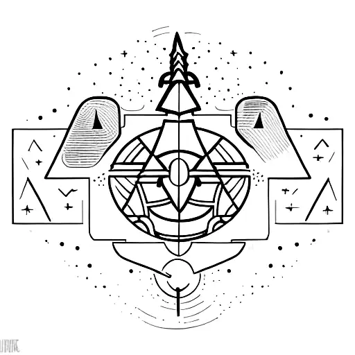 Couple tattoo of sagittarius and aries tattoo design idea