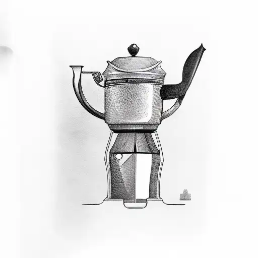 moka pot tattoo design idea