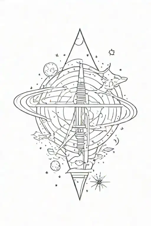 5 seconds of summer outer space song tattoo design idea