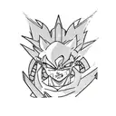 Incorporate elements from Sailor Moon, Dragon Ball Z, and Pokemon into a dynamic sleeve tattoo that tells a story of a hero's journey tattoo design idea