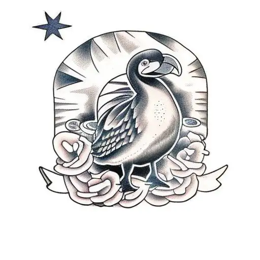 dodo bird tattoo design idea