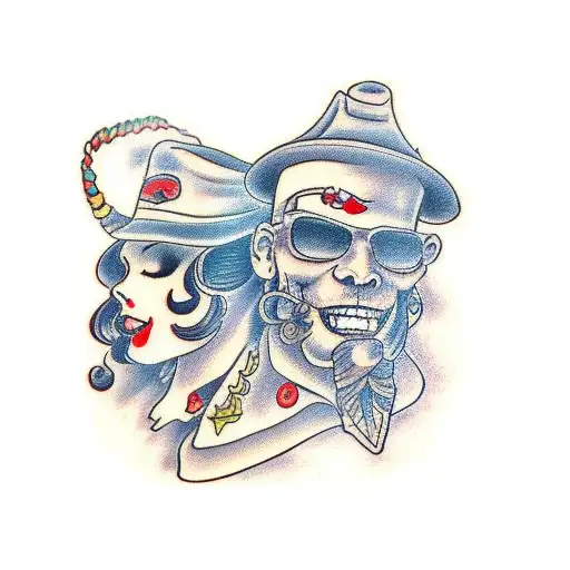 matching couple tatoo tattoo design idea