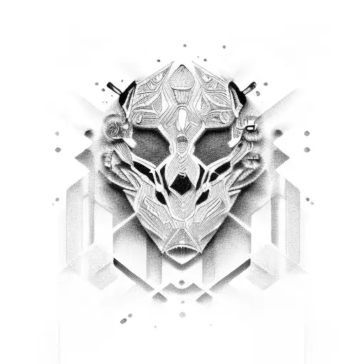 cyber sigilism tattoo design idea