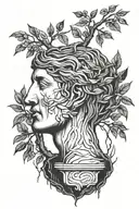 statue head greek mythology willow tree branch family   tattoo design idea