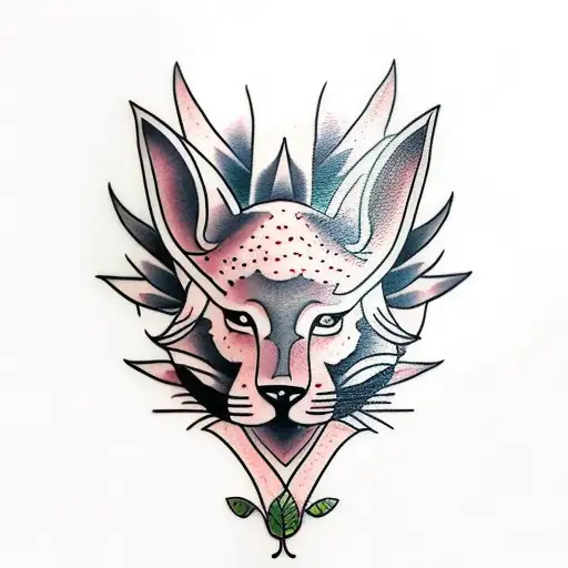 Create a tattoo symbolizing the harmony of animals and nature, without depicting them directly tattoo design idea