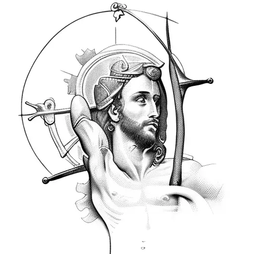 saint Sebastian  tattoo design idea