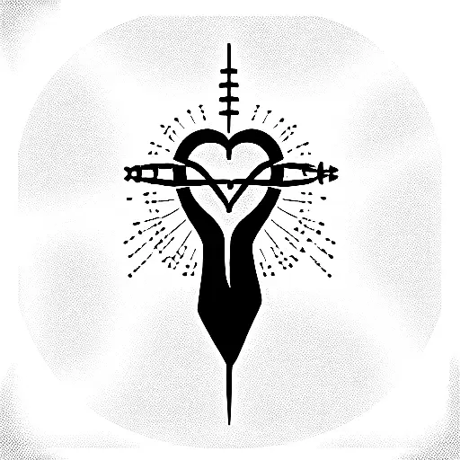 heart of Mary seven sorrows tattoo design idea