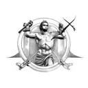 saint Sebastian  tattoo design idea