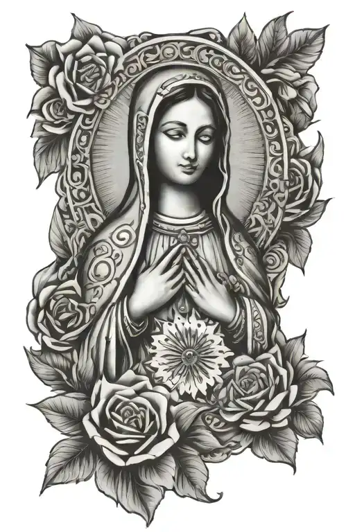 Guadalupe's Virgin tattoo design idea