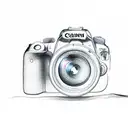 canon rebel T7 camera with lighthouse in the lens tattoo design idea