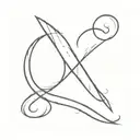 A heartbeat (like with a heartbeat monitor) with a heart at the end and the letters "J" and "N" in the start tattoo design idea