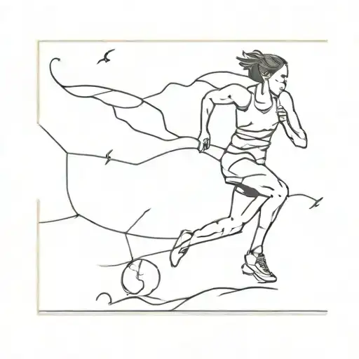 track and field transformed tattoo design idea
