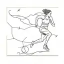 track and field transformed tattoo design idea