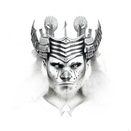 gladiator mental health tattoo design idea