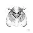 burning chest tattoo design idea