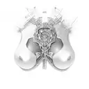 burning chest tattoo design idea