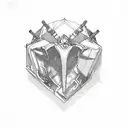 burning chest tattoo design idea