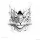 burning chest tattoo design idea