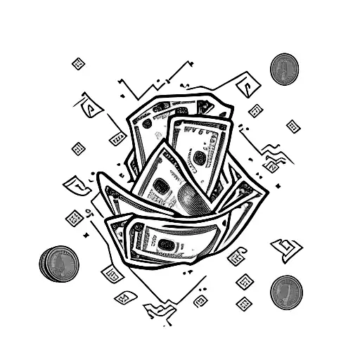 money tattoo design idea