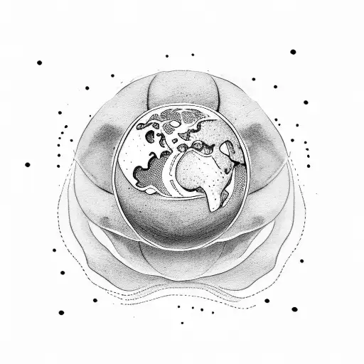 atlas god holding the earth tattoo design idea