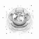 atlas god holding the earth tattoo design idea