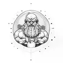 atlas god holding the earth tattoo design idea