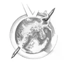 atlas god holding the earth tattoo design idea