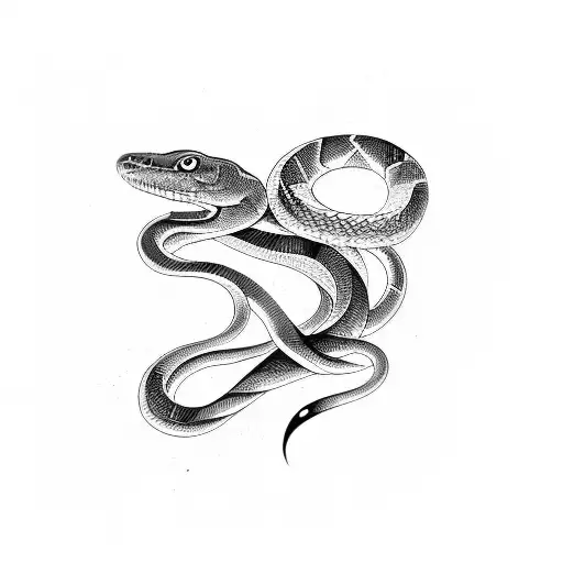 Snake wrap Around arm  tattoo design idea