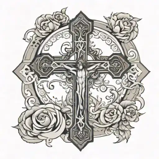 cross of Jesus Christ tattoo design idea