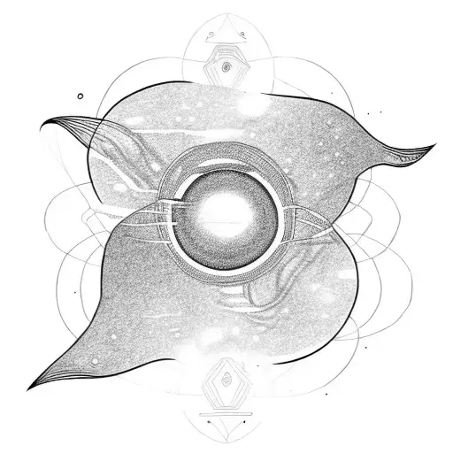 Black hole human body falling in tattoo design idea