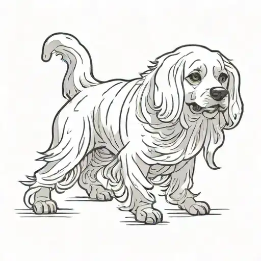 dog as a ghost tattoo design idea