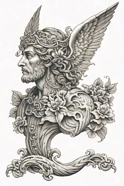 god blessing tattoo design idea