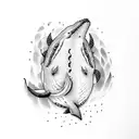 whale tail tattoo design idea