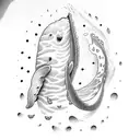 whale tail tattoo design idea