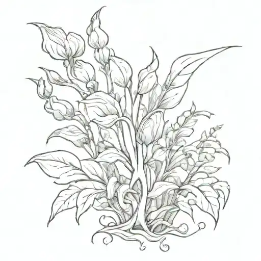 sprout, grain tattoo design idea