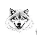 vicious wolf tattoo design idea